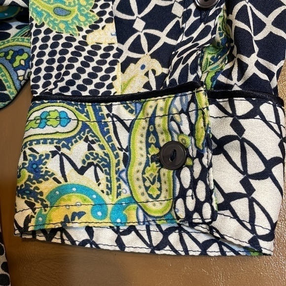 Liz Claiborne Paisley & Polkadot Button Up Blouse Top Plus Size 1X - Picture 5 of 6